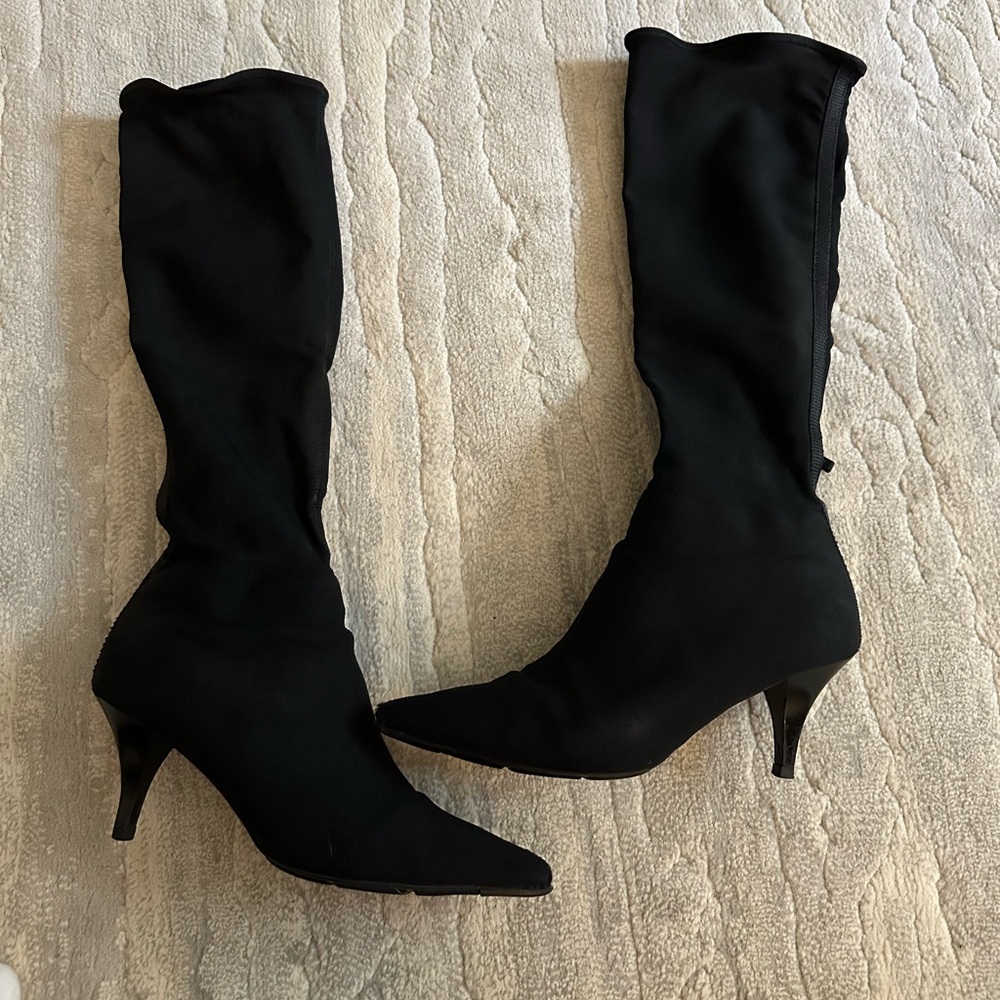 Prada Black Heeled Boots